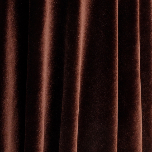 Brown Stretch Velvet Fabric